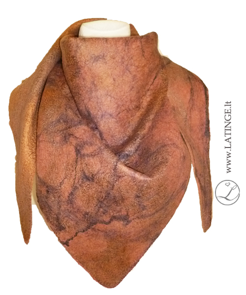 Hand felted merino woll triangle scarf gallery